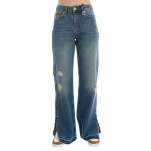 JEANS CON SPACCHI BLU